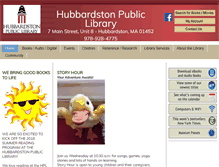 Tablet Screenshot of hubbardstonpubliclibrary.org